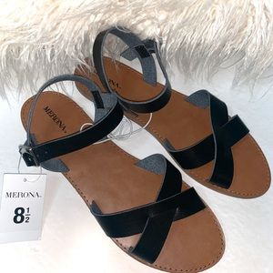 MERONA ELKE BLACK SANDALS